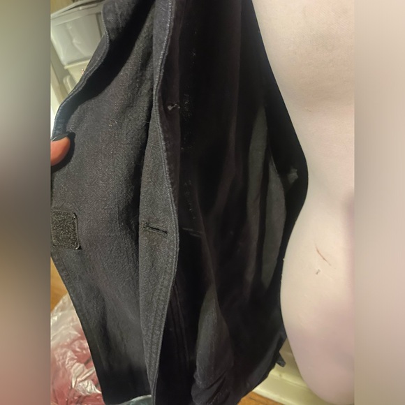 Free People Jayde Safari Jacket Black Long Sleeve Linen Women's Sz Med - Picture 9 of 14